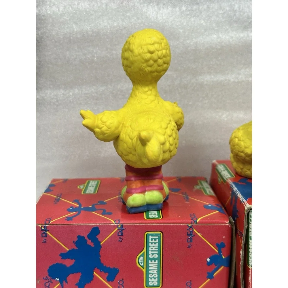 Vintage Sesame‎ Street Big Bird Licensed Enesco 1993 Set Of 2 In Original Box